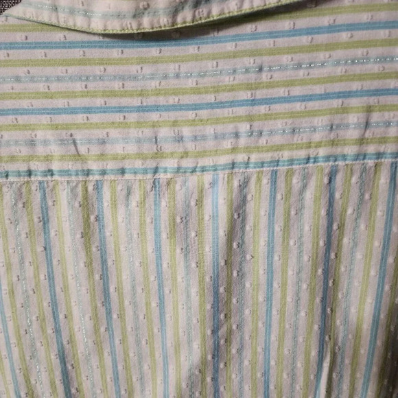 Bleu Bayou Button Down Shirt Women's Large Multicolor 100% Cotton Long Sleeve - Picture 7 of 8
